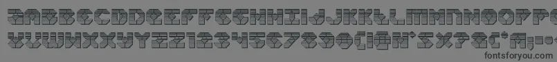 Zoomrunnerchrome Font – Black Fonts on Gray Background