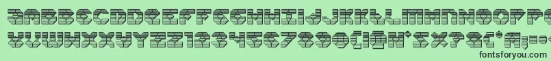 Zoomrunnerchrome Font – Black Fonts on Green Background