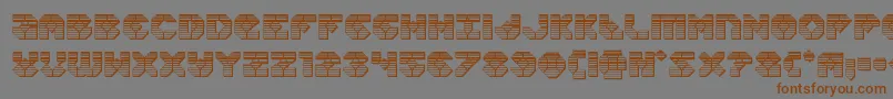 Zoomrunnerchrome Font – Brown Fonts on Gray Background