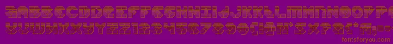 Zoomrunnerchrome Font – Brown Fonts on Purple Background