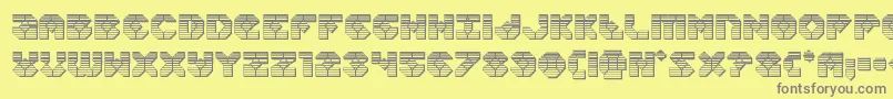 Zoomrunnerchrome Font – Gray Fonts on Yellow Background