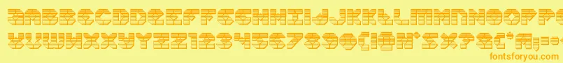 Zoomrunnerchrome Font – Orange Fonts on Yellow Background