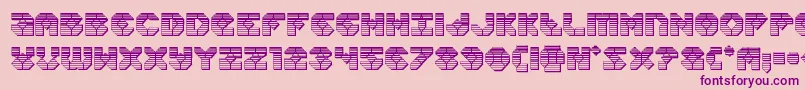 Zoomrunnerchrome Font – Purple Fonts on Pink Background