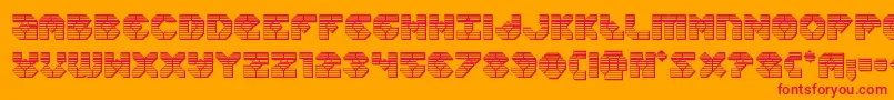 Zoomrunnerchrome Font – Red Fonts on Orange Background