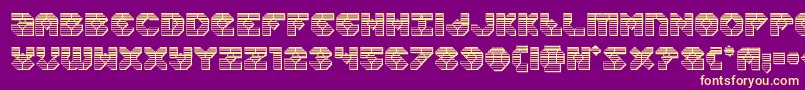 Zoomrunnerchrome Font – Yellow Fonts on Purple Background