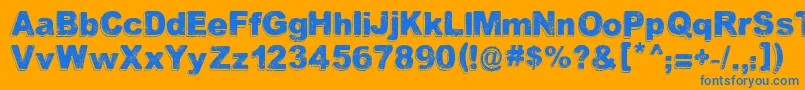 GoodChoice Font – Blue Fonts on Orange Background