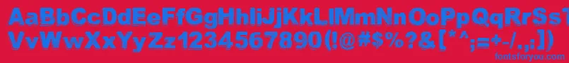 GoodChoice Font – Blue Fonts on Red Background