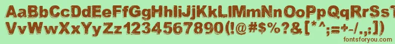 GoodChoice Font – Brown Fonts on Green Background