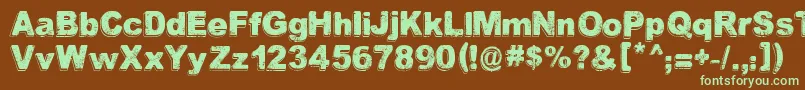 GoodChoice Font – Green Fonts on Brown Background