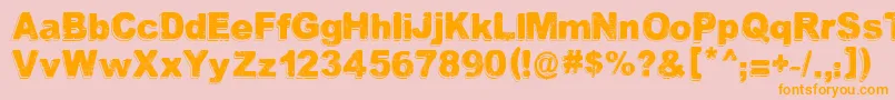 GoodChoice Font – Orange Fonts on Pink Background