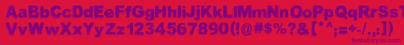 GoodChoice Font – Purple Fonts on Red Background