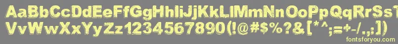 GoodChoice Font – Yellow Fonts on Gray Background