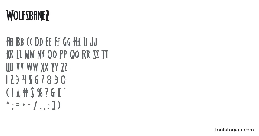 Czcionka Wolfsbane2 – alfabet, cyfry, specjalne znaki