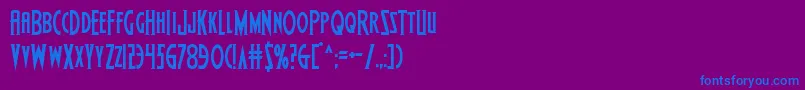 Wolfsbane2 Font – Blue Fonts on Purple Background