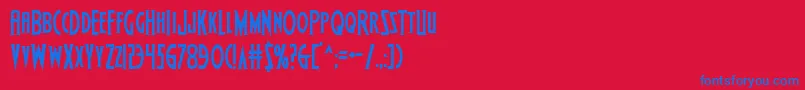 フォントWolfsbane2 – 赤い背景に青い文字