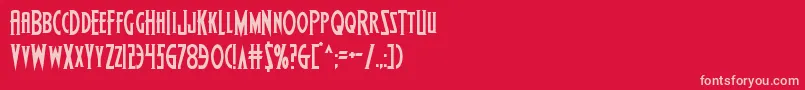 Lisätietoja Wolfsbane2-fontista Wolfsbane2-fontti – vaaleanpunaiset fontit punaisella taustalla