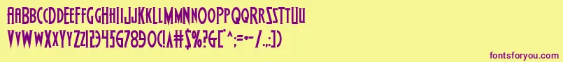 Wolfsbane2 Font – Purple Fonts on Yellow Background