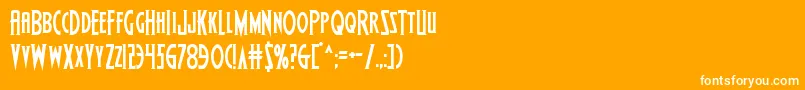Wolfsbane2 Font – White Fonts on Orange Background