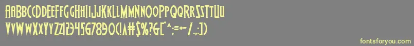 Wolfsbane2 Font – Yellow Fonts on Gray Background