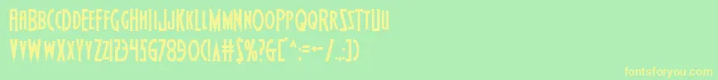 Wolfsbane2 Font – Yellow Fonts on Green Background