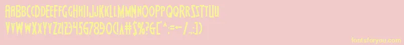 Wolfsbane2 Font – Yellow Fonts on Pink Background