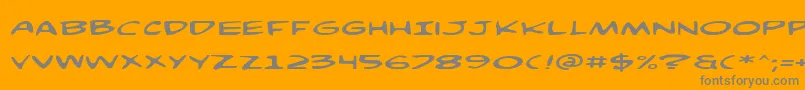 Comicv3e Font – Gray Fonts on Orange Background