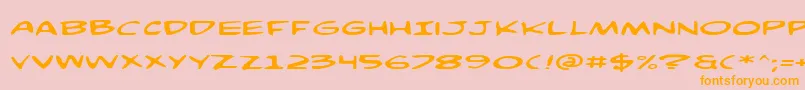 Comicv3e Font – Orange Fonts on Pink Background