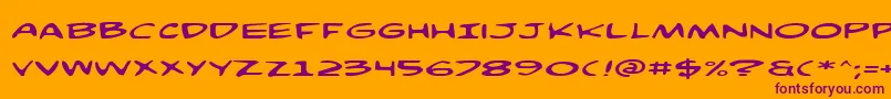 Comicv3e Font – Purple Fonts on Orange Background