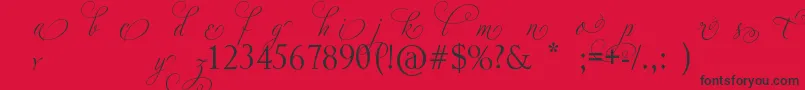 AdiosScriptAltIii Font – Black Fonts on Red Background