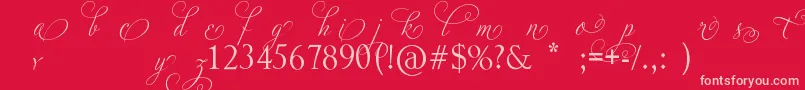 AdiosScriptAltIii Font – Pink Fonts on Red Background