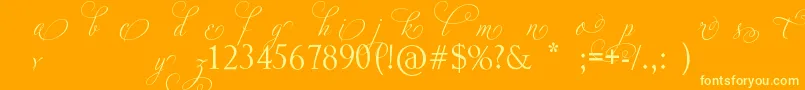 AdiosScriptAltIii Font – Yellow Fonts on Orange Background