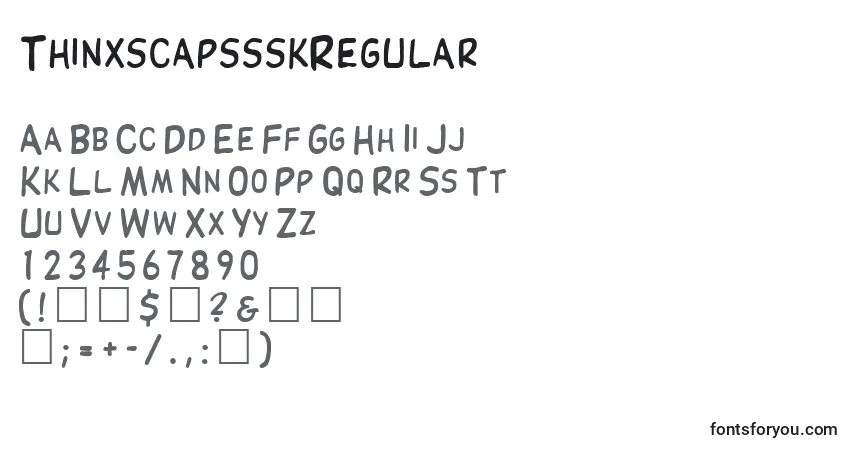 ThinxscapssskRegular-fontti – aakkoset, numerot, erikoismerkit