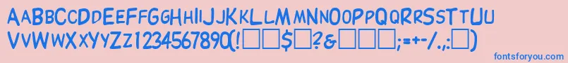 ThinxscapssskRegular Font – Blue Fonts on Pink Background