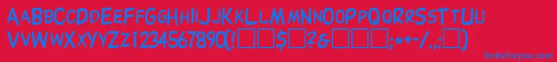 ThinxscapssskRegular Font – Blue Fonts on Red Background