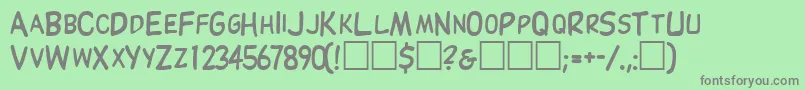 ThinxscapssskRegular Font – Gray Fonts on Green Background