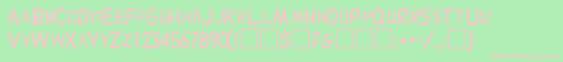 ThinxscapssskRegular Font – Pink Fonts on Green Background