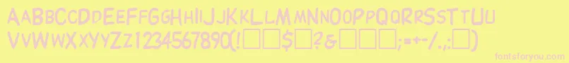 ThinxscapssskRegular Font – Pink Fonts on Yellow Background