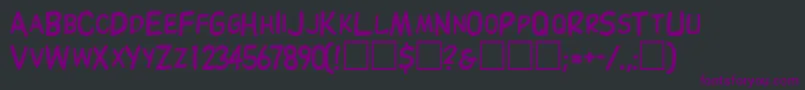 Шрифт ThinxscapssskRegular – фиолетовые шрифты на чёрном фоне