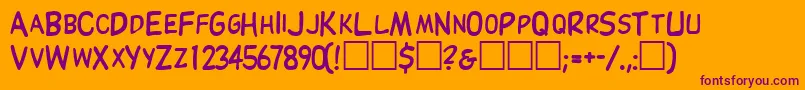 ThinxscapssskRegular Font – Purple Fonts on Orange Background