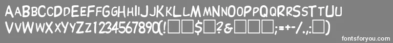 ThinxscapssskRegular Font – White Fonts on Gray Background
