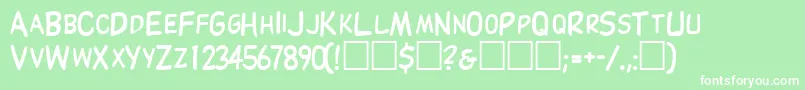 ThinxscapssskRegular Font – White Fonts on Green Background