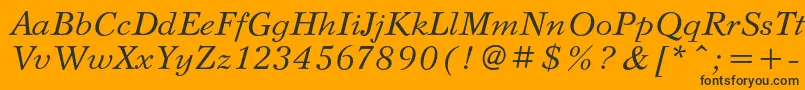 SvetlanacItalic Font – Black Fonts on Orange Background