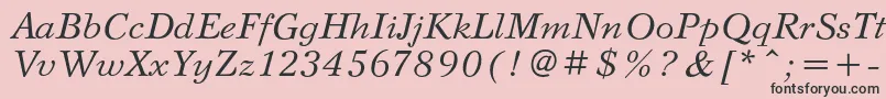 SvetlanacItalic Font – Black Fonts on Pink Background