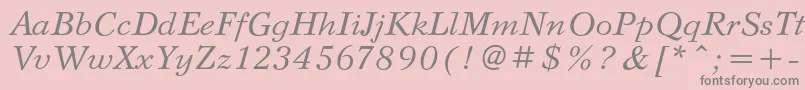 SvetlanacItalic Font – Gray Fonts on Pink Background