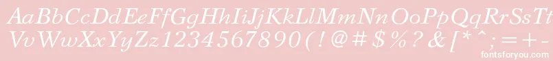 SvetlanacItalic Font – White Fonts on Pink Background