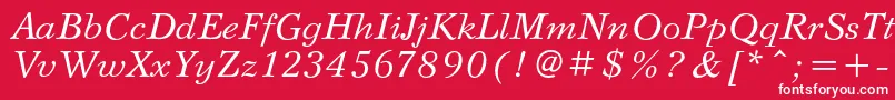 SvetlanacItalic Font – White Fonts on Red Background