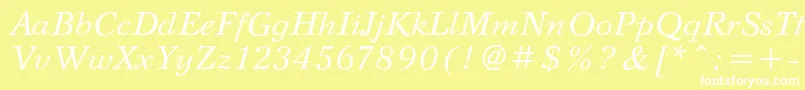 SvetlanacItalic Font – White Fonts on Yellow Background