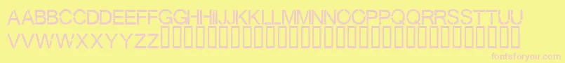 Virtualbliss Font – Pink Fonts on Yellow Background