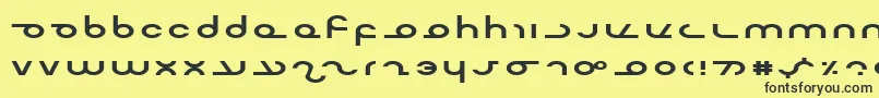 フォントMasterdomExp – 黒い文字の黄色い背景