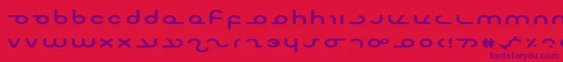 MasterdomExp-Schriftart – Violette Schriften auf rotem Hintergrund